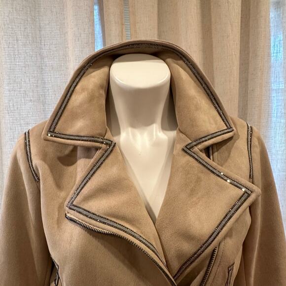 Zara Cropped Jacket sz S Tan and Black Sparkle Jacket - Picture 6 of 12
